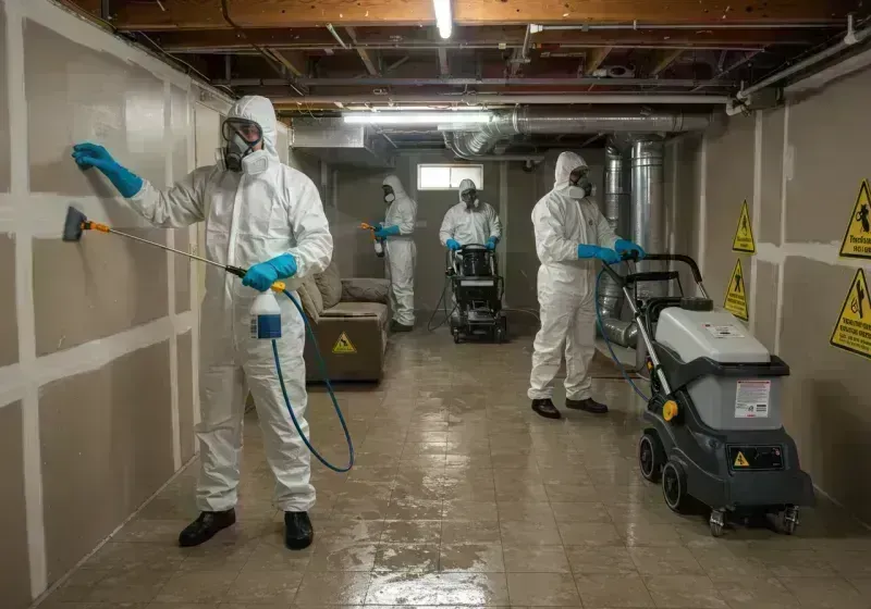 Basement Moisture Removal and Structural Drying process in Northwest Harborcreek, PA